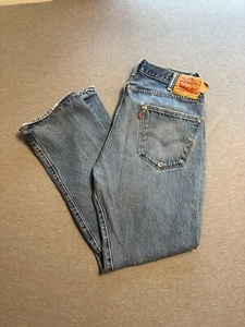 Levi's 501 XX Jeans Herren 38x32 Denim getragen distressed Button Fly - Bild 1 von 16