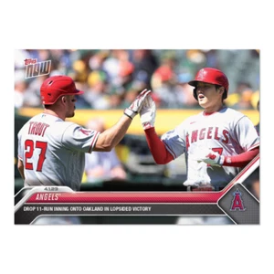 Angels - 2023 MLB TOPPS NOW Card 23 - Mike Trout Shohei Ohtani 11 run inning - Picture 1 of 2