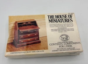 House of Miniatures Kit 40042 Chippendale Slant Front Desk 1:12 Scale - Picture 1 of 11