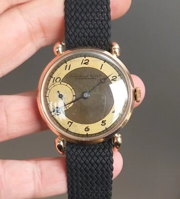 Reloj Matrimonial Early IWC International Watch Company Oro Sólido 14K Raro Cal. 73 Foto 1 de 4