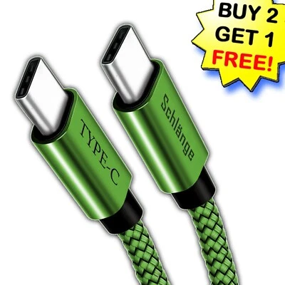 Type-C to C Cable Cord Fast Charger Charging Data Sync - Image 1 of 4