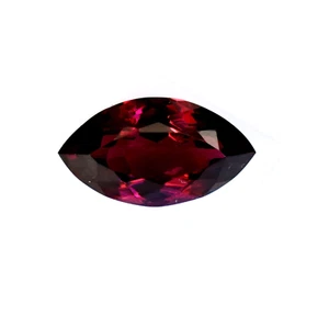Nueva piedra preciosa suelta certificada con forma aproximada de marquesa de 34 quilates granate rojo - Imagen 1 de 7