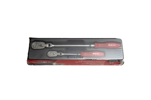 Snap On Tools NEW RAT2TFHLFDR 2pc 1/4" & 3/8"dr RED Flex-Head Ratchet Set USA - Picture 1 of 1