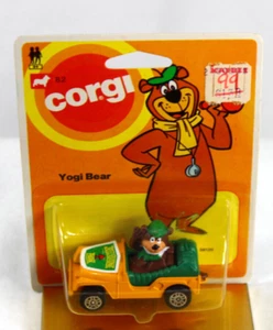 CORGI 1981 Hanna-Barbera Yogi Bear Jeep Diecast Car Yellow MIP Vintage NOS - Picture 1 of 7