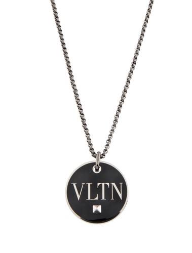 Collana Valentino Garavani VLTN Gioielli Smalto Gunmetal Tonda