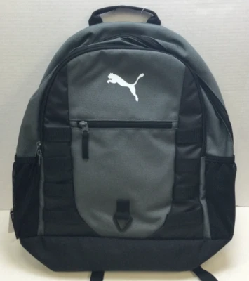 Puma Pliant Backpack, Laptop Sleeve, Padded Straps, Gear Hanger (Gray/White) - Image 1 of 3