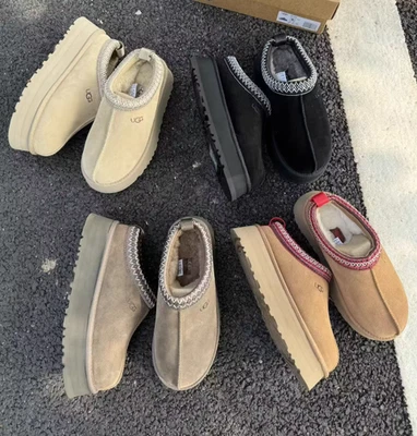 Zapatos de plataforma U G G para mujer Tazz II pantuflas invierno forro de lana ☀ Foto 1 de 2