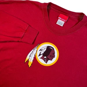 Vintage Washington Redskins 2-XL Reebok Long Sleeve Burgundy Cotton Shirt - Picture 1 of 7