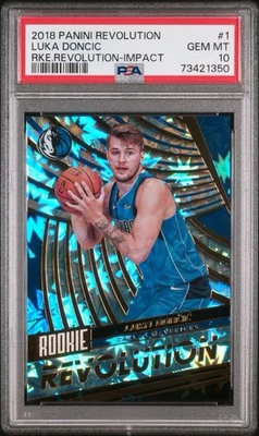 2018 Panini Revolution Rookie Revolution Luka Dončić #1 Impact (RC) PSA 10 Foto 1 de 2