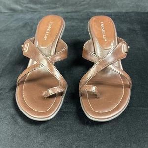 Danielle Marke Riemchen Damen braun Leder Sandalen 2 Zoll Absatz. Größe 7,5 - Bild 1 von 6
