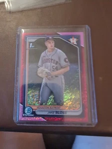 2024 Bowman Chrome Prospects Fuchsia Shimmer Refractor 79/199 Jake Bloss GS1 - Picture 1 of 2