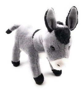 Plüschtier Kuscheltier Stoff Tier Esel grau stehend 23 cm - Bild 1 von 3