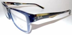 Ray Ban RB 5215 5056 GLÄNZEND BLAU MIT GEMUSTERTEN BÜGELN. 140 52mm-17mm - Bild 1 von 3
