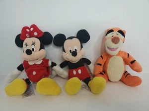 Lot of 3 Disney Store Plush Mickey Mouse, Minnie, Tigger 10" - Picture 1 of 6