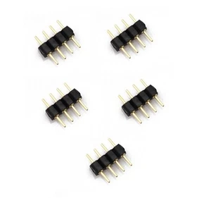 5 X CONECTOR Cable Bobina LED RGB 4 PIN M/M Controlador MACHO Tira Poli - Imagen 1 de 1