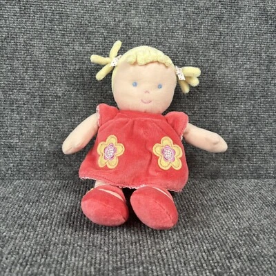 Carters Pink Blonde Doll Plush Dress Flower Daisy Braids Red Shoes 10" Lovey  - Image 1 of 4
