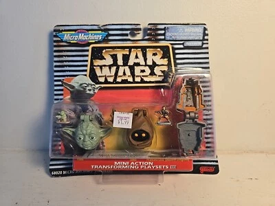 Star Wars Micro Machines Collection III Yoda Jawa Princess Leia 1996 Galoob - Image 1 of 4