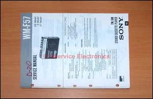 Sony WM-F57 Vintage Walkman Original Impreso Manual de Servicio Diagramas Completos - Imagen 1 de 1