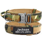 Tactical Dog Collar Personalised Name Number Print Military Training with Handle