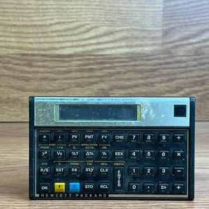 Vintage Hewlett-Packard schwarz batteriebetriebener wissenschaftlicher Handrechner - Bild 1 von 4