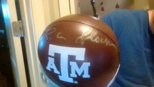 Coach R.C Slocum Signed Texas A&M Aggie Helmet Smaller than Mini but not Micro - Picture 1 of 7