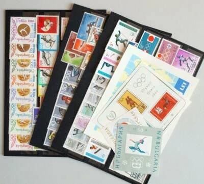 EUROPE 1964 OLYMPICS, XF Cpl MNH** Sets+ Sheets, Germany, Romania Cyprus Greece+ - Image 1 of 4