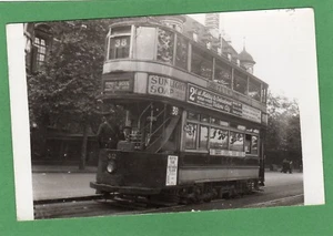 London  LCC Tram to Abbey Wood Greenwich Bexley RP pc unused Oakwood Ref H151 - Picture 1 of 2