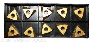 RISHET TOOLS TNMC 32NV C5 Multi Layer TiN Coated Carbide Inserts - Box of 10 - Picture 1 of 4