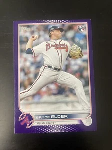 BRYCE ELDER 2022 Topps Update Purple Parallel RC #US52 Atlanta Braves Rookie - Picture 1 of 5