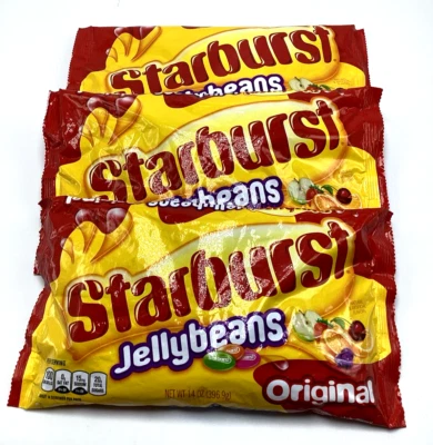 3 Pack Starburst Original Jelly Beans Candy 14oz Cherry Strawberry Apple Grape - Image 1 of 4