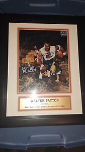Walter Payton Signed Photo Plaque Coa Rare Sports NFL football Autograph Chicago