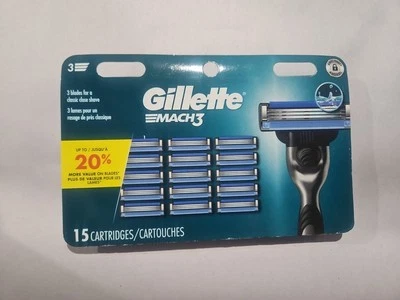 Recambios de hoja de afeitar Gillette Mach3, 15 cartuchos Foto 1 de 4