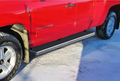 Escalones laterales de acero pulido APS aptos para Chevy Silverado GMC Sierra 99-13 doble cabina Foto 1 de 4