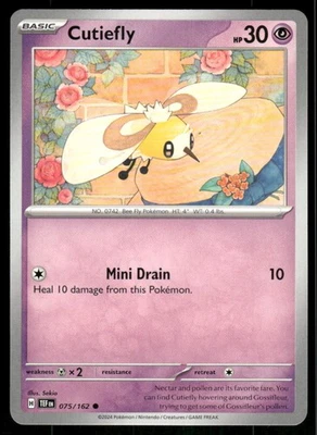 Cutiefly - 075/162 Common Normal NM Pokemon SV05: Temporal Forces - Image 1 of 2