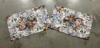 Conjunto de fronha padrão floral vintage Ralph Lauren Allison algodão EUA - Imagem 1 de 4