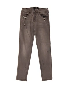 HOLLISTER Womens Distressed Skinny Jeans W30 L30 Grey Cotton DA13 - Picture 1 of 4