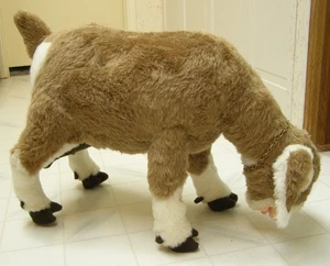Rare Life Like & Size Stuffed Goat by Jean Jacobs Get-AH-Goat 1987 - Imagen 1 de 7