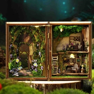 Wooden Miniature Doll House 3D Puzzle Assembly Building Model Kit Small Room Toy - Picture 1 of 12