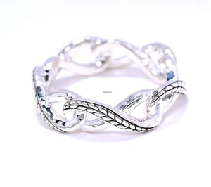 🌷 John Hardy JAI Infinity Sterlinig Silver Band Ring - Size 8 NIB - Picture 1 of 15