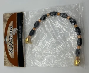 Bag Works Handtasche Griff schwarz & gold Perlen Herstellung Handwerk Zum Selbermachen Ersatz Reparatur - Bild 1 von 4