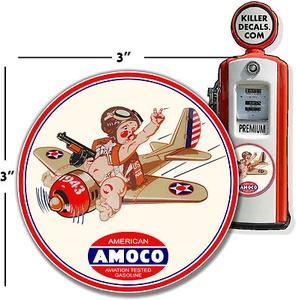 (AMOC-4) 3" AMOCO BOMBA DE GASOLINA GASOLINA GASOLINA DÉCADA 1940 - Imagen 1 de 1