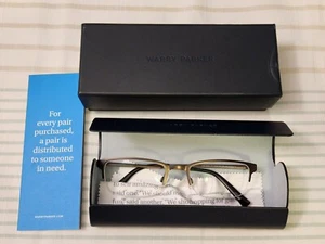 Warby Parker Unisex Gillian Eyeglasses CD4 Jet Black Size 52/20-145 - Picture 1 of 5