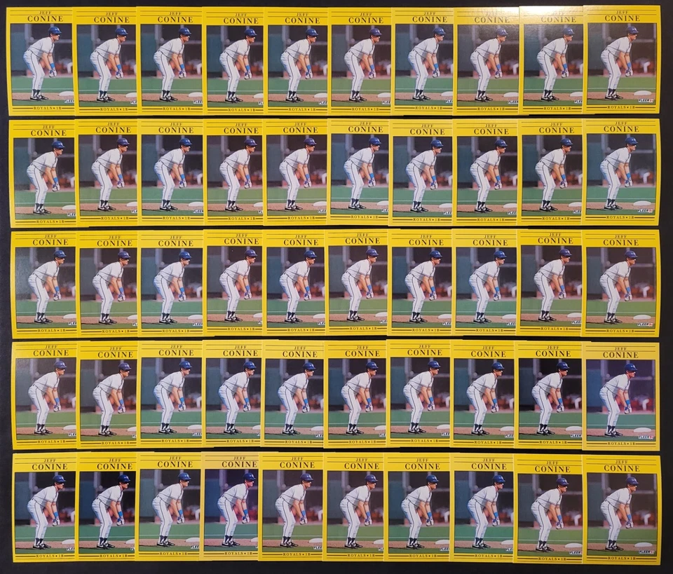 Lote de 50 tarjetas de novato de béisbol Fleer Jeff Conine 1991 #553 BB2825 Foto 1 de 1