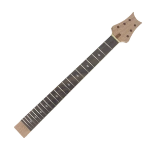 Nuevo mástil de guitarra 22 trastes 24,75 pulgadas caoba palisandro juego de diapasón en el tacón hágalo usted mismo - Imagen 1 de 17