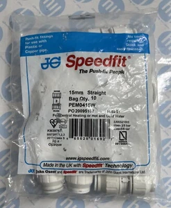 John Guest Speedfit gerade Kupplung 15 mm (10er Pack) - Bild 1 von 3