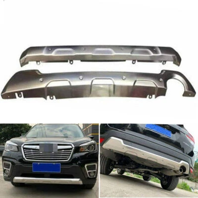 Protector de barra de placa de deslizamiento de parachoques delantero trasero para Subaru Forester 2019-2023 Foto 1 de 4