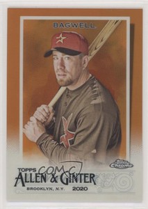 2020 Topps Allen & Ginter Chrome Orange Refractor /25 Jeff Bagwell #8 HOF