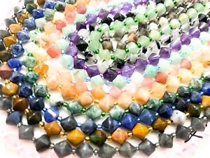 Natural Bicone Faceted High Quality Round Gemstone 8mm Beads Full Strand PGS315