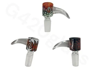 Cuenco de 14 mm con cuernos macho con pipa de agua colorida cachimba bong de vidrio pipa para fumar - Imagen 1 de 9