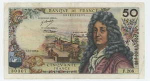 France 50 Francs 4-1-1973 Pick 148.d VF- Circulated Banknote Tear Pin holes - Picture 1 of 2